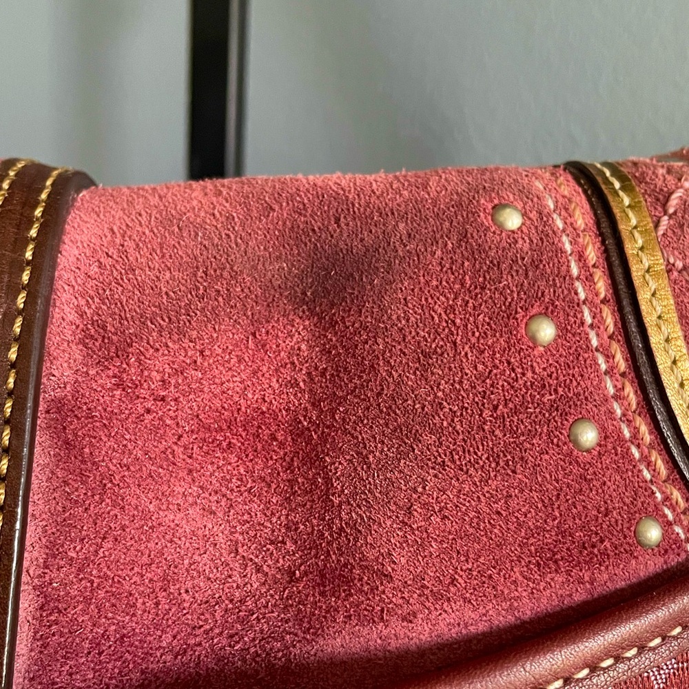 Coach Burgundy and Pink Shoulder Bag Matching Wallet Included. - Picture 5 of 12